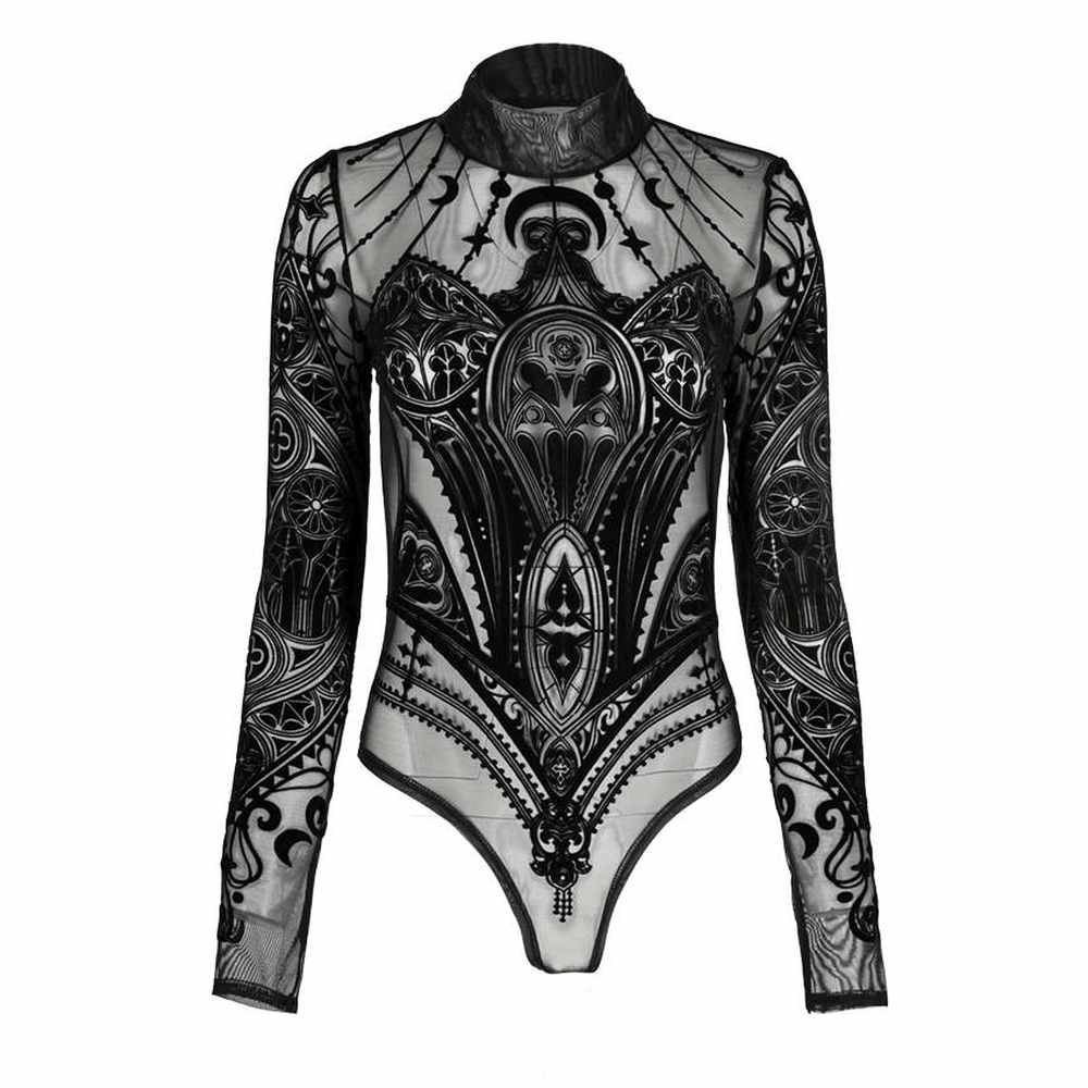 Restyle - Cathedral Corset Body - Schwarz